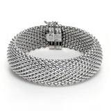 Shiny  Mesh Bracelet, Sterling Silver