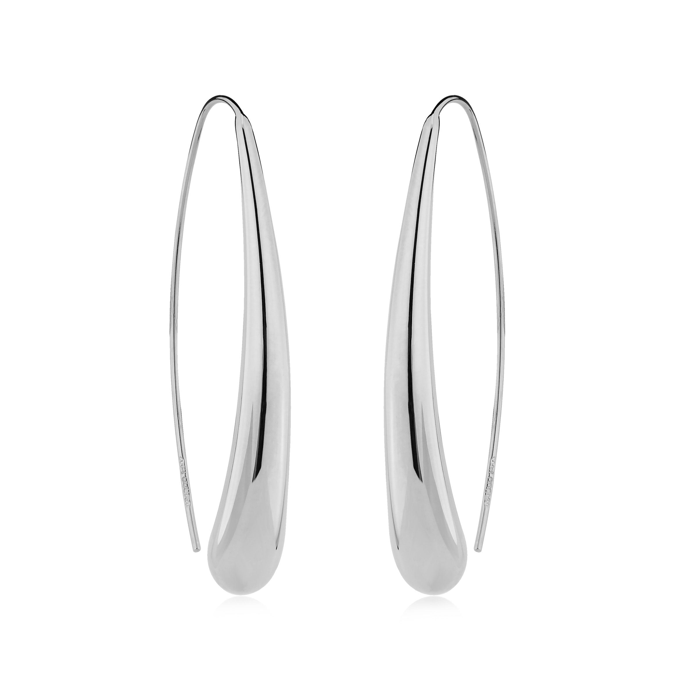 Sterling Silver Plain Earrings for Girls – Karizma Jewels