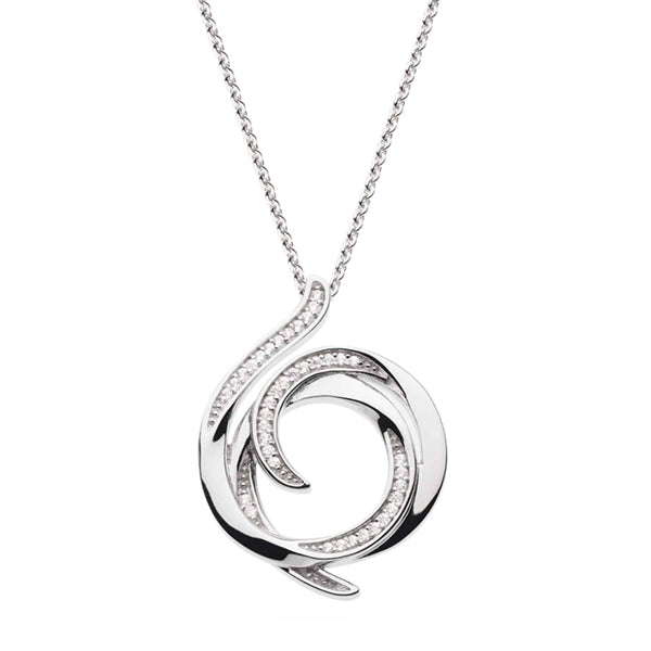 DIAMOND CHAIN NECKLACE  Silver-Finish Chain Necklace with Pave