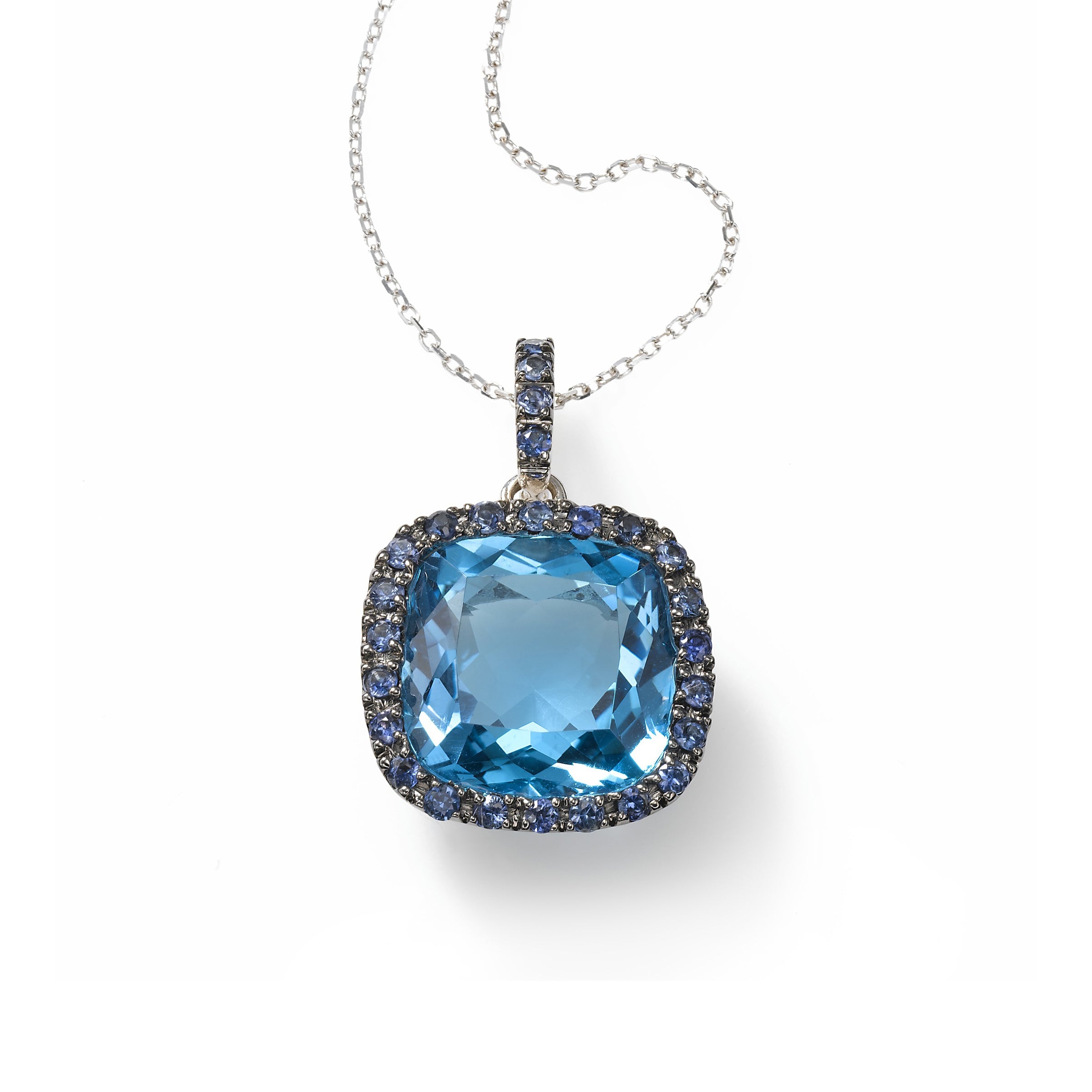 Topaz and store sapphire necklace