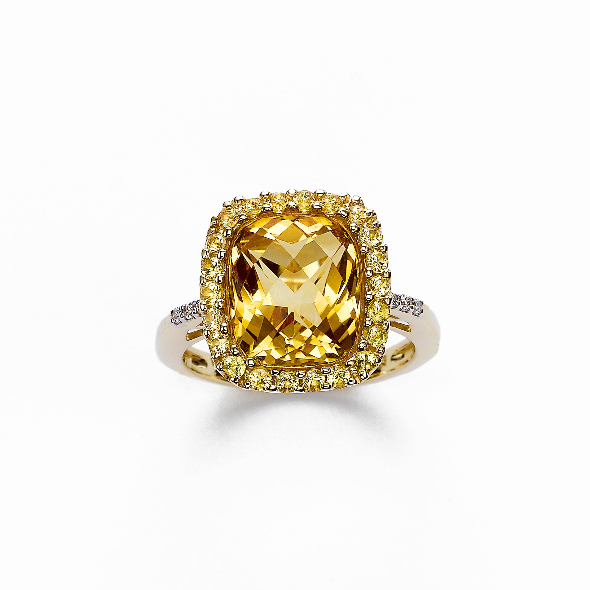 Yellow topaz deals and sapphire ring