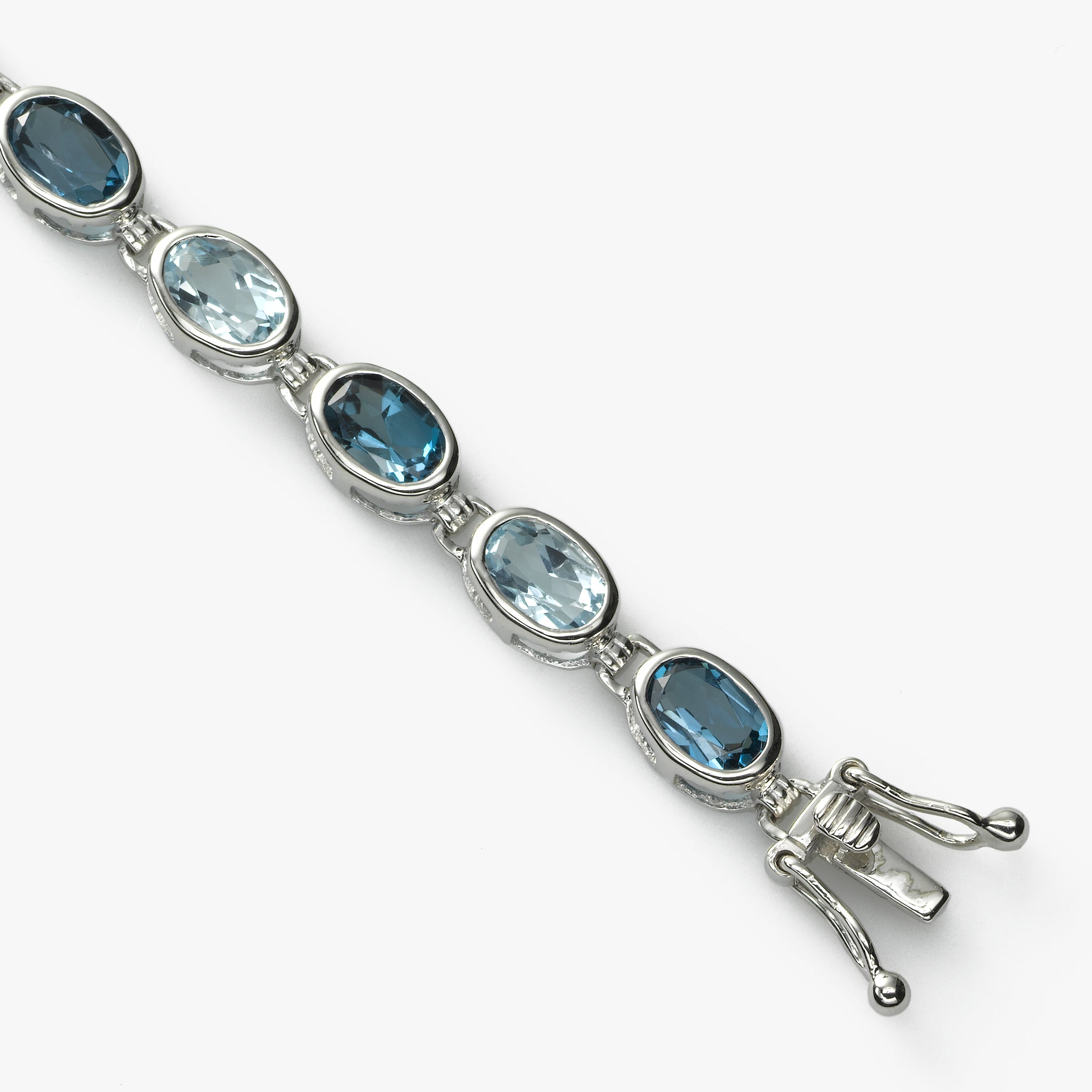 925 Blue Topaz Gemstone Sterling Silver Bracelet at Rs 3500/piece | Topaz  Bracelet in Jaipur | ID: 7183045188