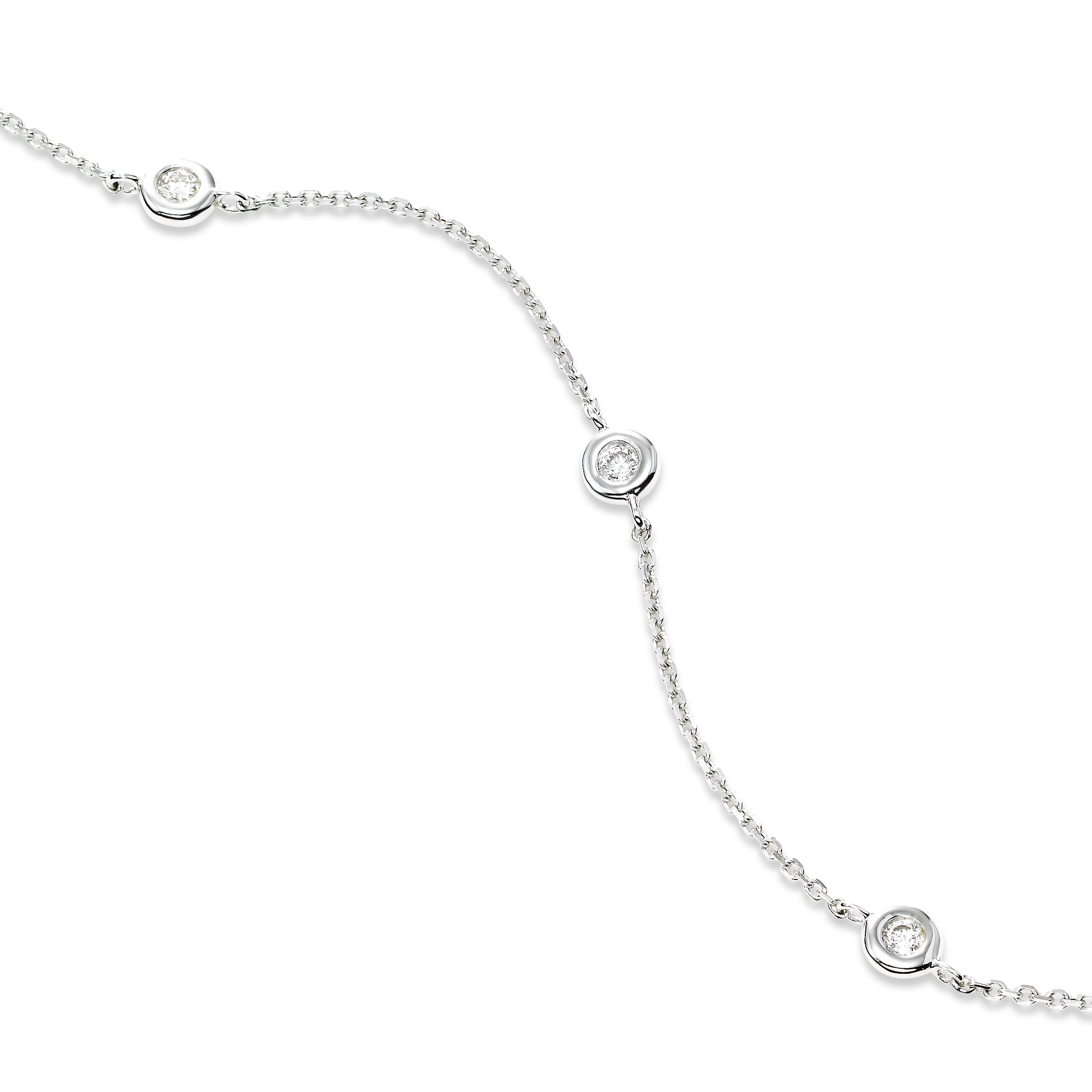 Square Links Diamond Bangle Bracelet, 14K White Gold  Diamond Stores Long  Island – Fortunoff Fine Jewelry