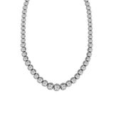 Graduated Diamond Eternity Necklace, 6 Carats, 14K White Gold