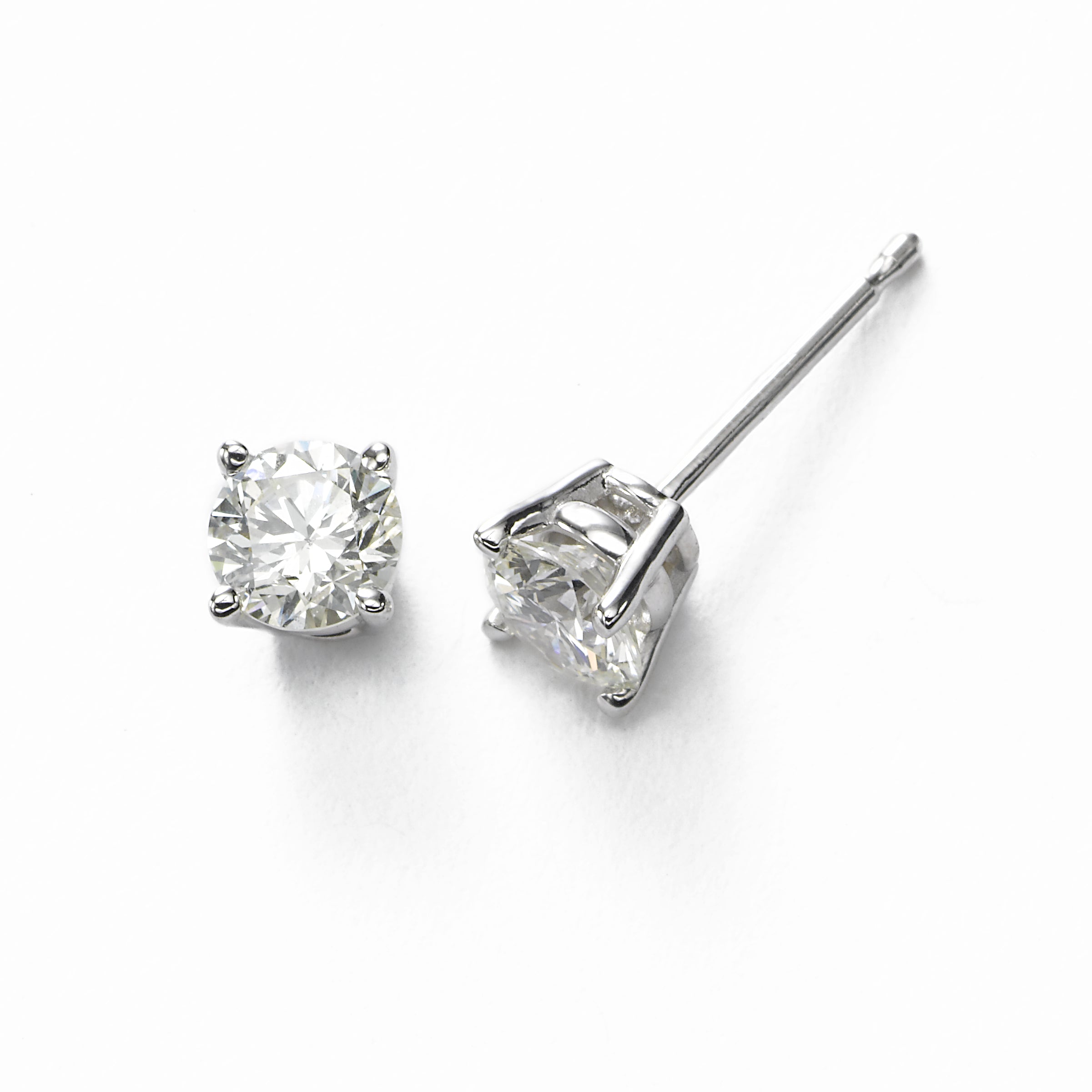 Diamond Stud Earrings, .50 Carat Total, G/H/I SI1, 14K White Gold –  Fortunoff Fine Jewelry