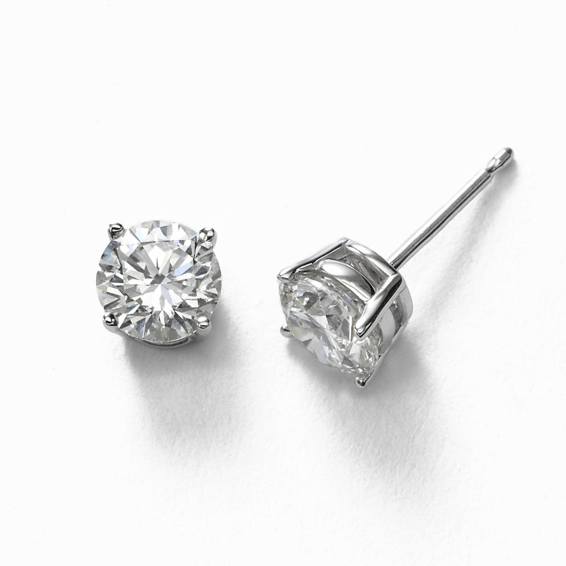 Diamond Stud Earrings, .50 Carat Total, G/H/I SI1, 14K White Gold –  Fortunoff Fine Jewelry