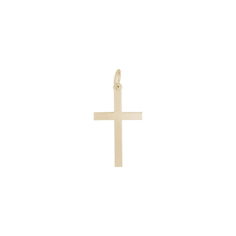 Large Plain Cross, 14K Yellow Gold