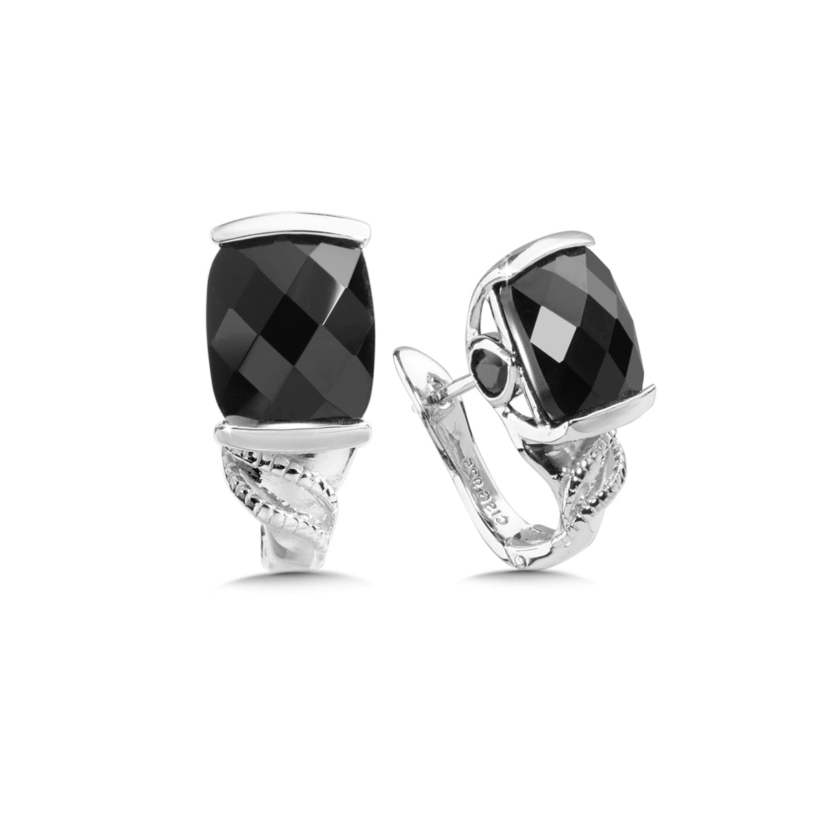 Buy Art Deco Emerald & Black Onyx Earrings For Women Online in India