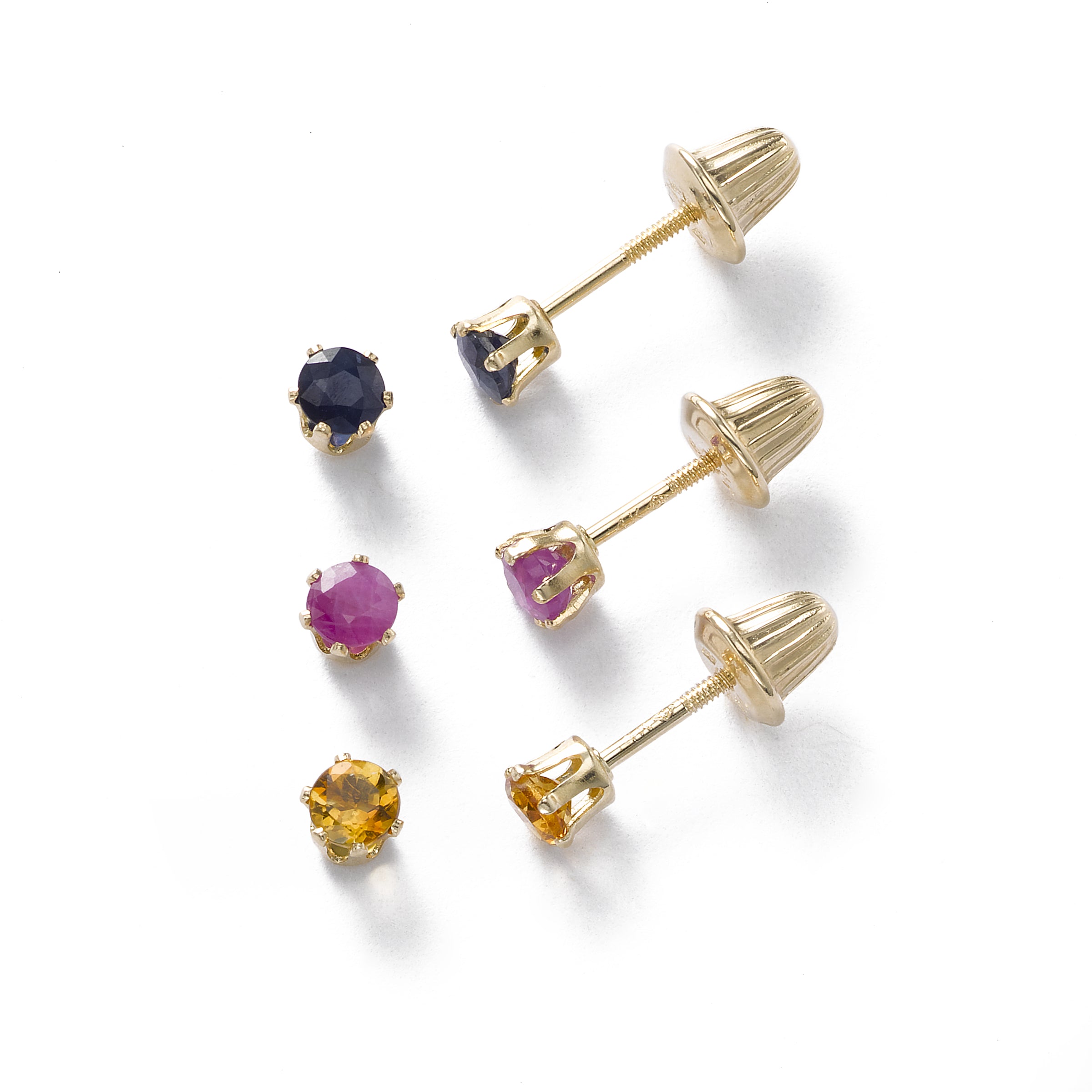 Disney's Mickey Mouse 14k Gold Birthstone Stud Earrings